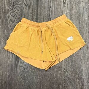 Ivory Ella Cozy Sleep Short Drawstring Elastic Waistband Pull-On Yellow Large